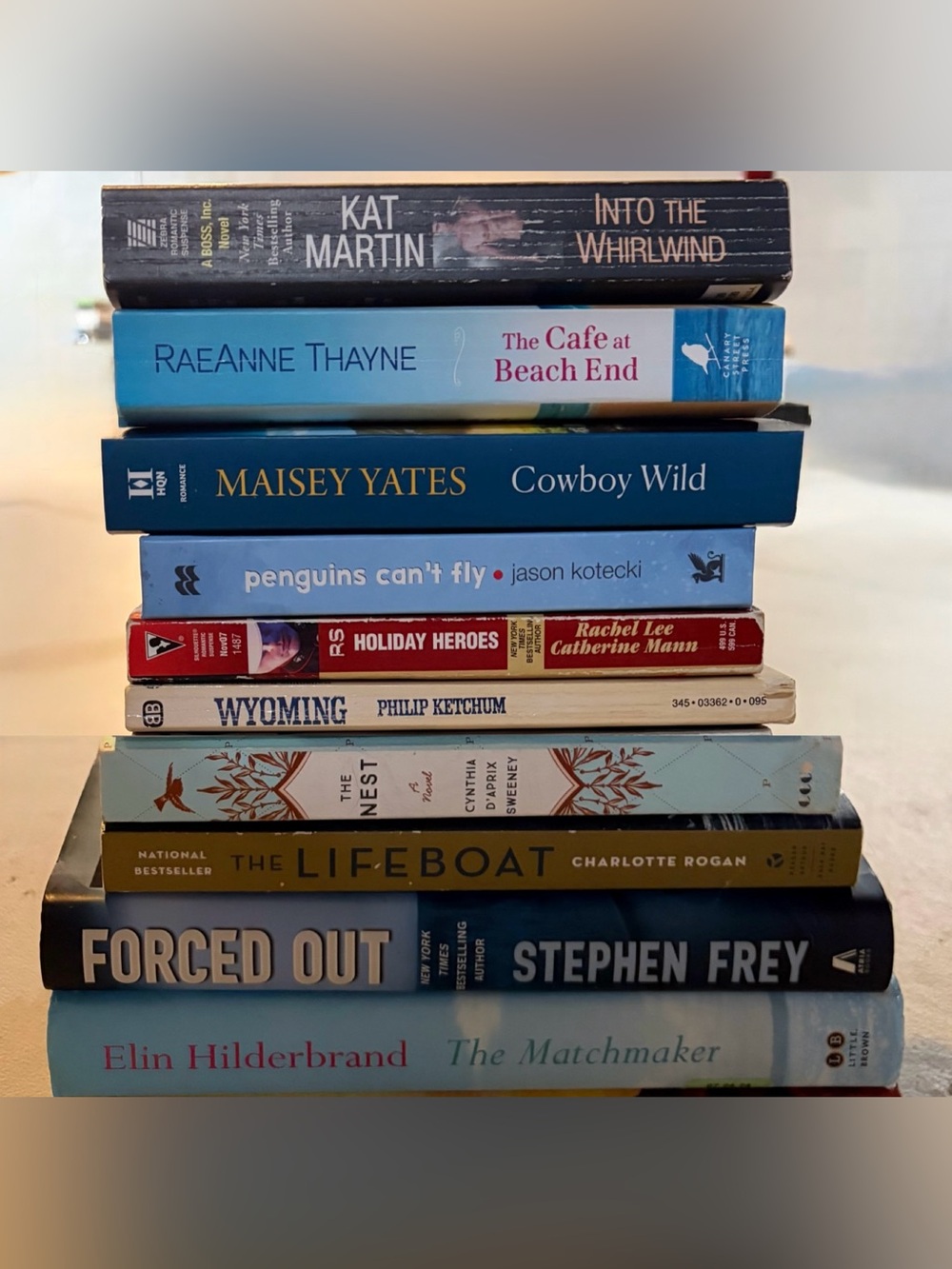 Variety of Books (mystery, romance, soldiers, cowboys, beach, etc)